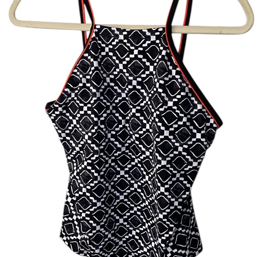 Jag Jeans Graphic Black and White Fitted Tank Top
